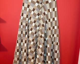Stunning vintage 1970's d'Accord by Betty Carol checkered wool-blend cape in excellent condition