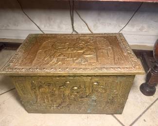 Brass coal box