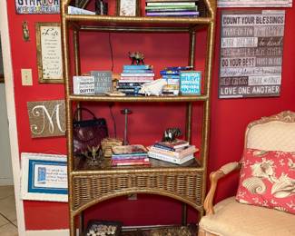 Arched Wicker bookshelf