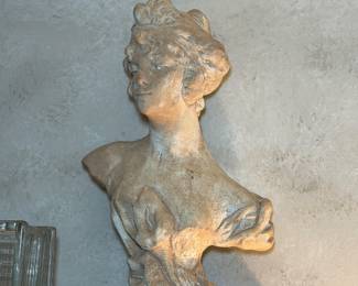 Art Nouveau plaster bust 