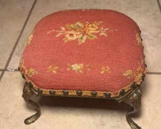 Needlepoint footstool