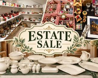 Elegant Holiday Estate Sale Collage