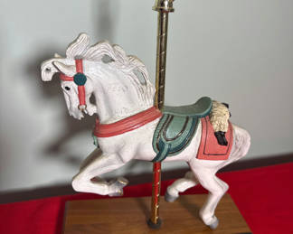 Lot 75: PJ's Carousel Collection Carmel Style Carousel Horse Figurine