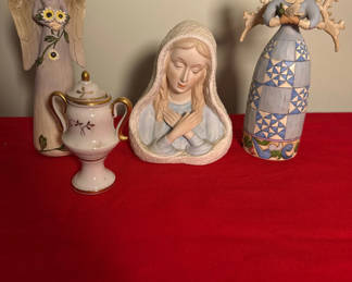 Lot 98: Religious Figurines and Decorative Porcelain Urn