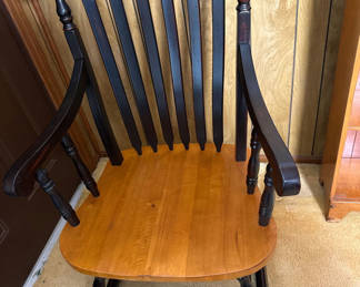 Lot 6: Windsor-style wooden rocking chair