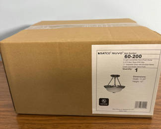 Lot 110: Satco Nuvo Convertible Semi-Flush Dome Light Fixture