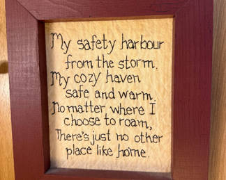 Lot 31: Framed Home Quote Wall Art