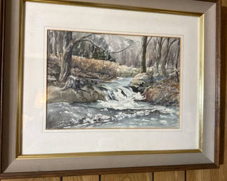 Lot 39: Framed Landscape Watercolor Painting