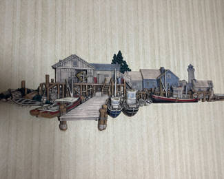 Lot 61: Coastal Harbor Wall Art