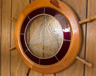 Lot 30: Nautical Ship Wheel Wall Decor