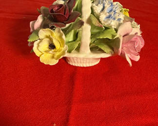 Lot 49: Royal Doulton Bone China Floral Basket Figurine