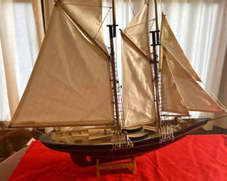 Lot 64: Bluenose Model Sailing Ship