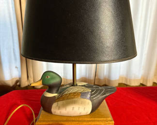 Lot 47: Duck Table Lamp with Black Shade