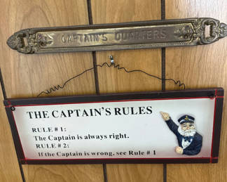 Lot 2: Captain's Quarters Signs