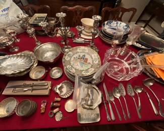 Large lot of silver plate 
