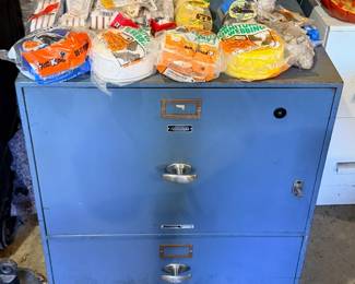 Hercules metal cabinet, chair webbing and pool cue case