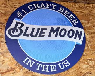 Blue Moon beer sign
