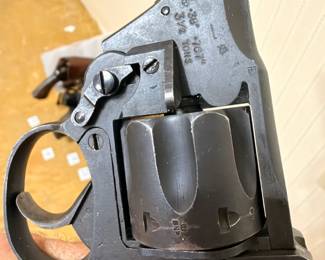 Enfield .38/200, frame markings.