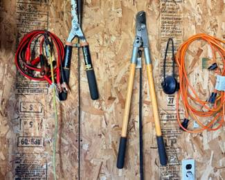 Yard tools and assorted cords