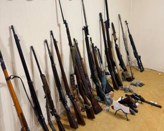 Large selection of rifles