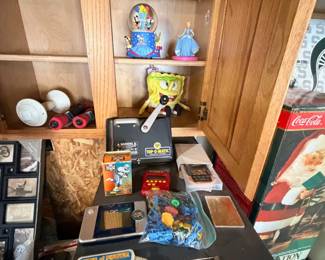 Disney figurines, electronic games and assorted collectibles