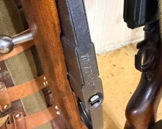 Russian Mosin-Nagant M91/30, 7.62x54R, 1942, serial NP7695 (matching bolt), receiver close-up.