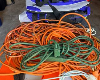 Extension cords, vacuum and outdoor gear