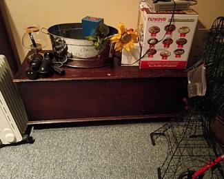 Long Wooden Storage Chest