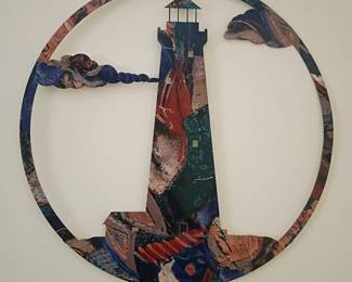 Large Metal Lighthouse Decor
