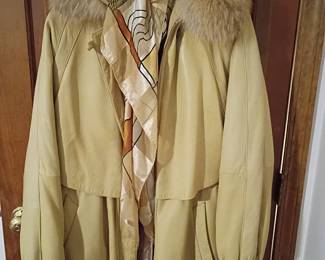 Cream Leather Jacket