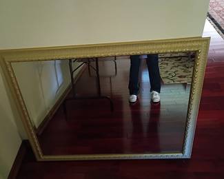Large Gold Bevelled Mirror