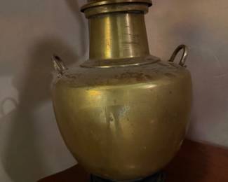brass table lamp