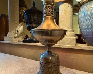 brass table lamp