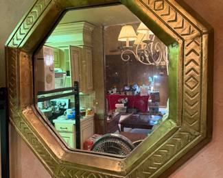 octaganol mirror 30", metal frame