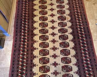 Bokharsa wool runner approx 10'; not shown wool Iran 20' runner