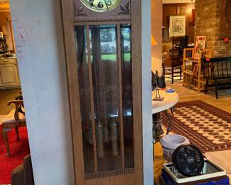 Gustav Becker 1920's long case clock, walnut, working