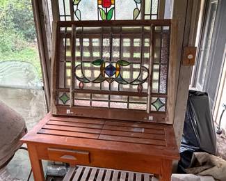 two stained glass windows