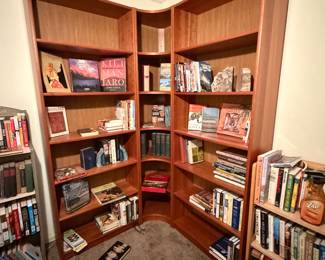 three-piece corner bookcase