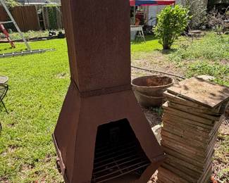 iron chiminea
