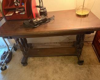library table with two drawers