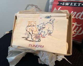 Full set NOS tea towels