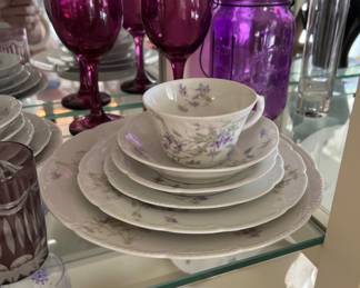 Antique Limoges, Purple Violets