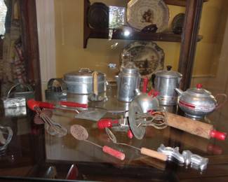 Antique Child's Cookware, etc
