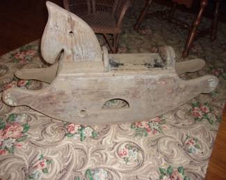 Primitive Wooden Riding Horse