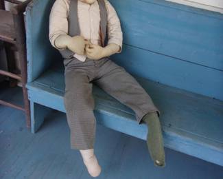 Old Man Resting on Bench