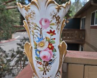 FRENCH VERY NICE Old Paris Porcelain repair vase 100.00