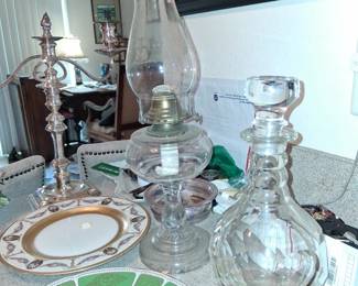 Deco decor decanter 45. Oil lamp 35.00