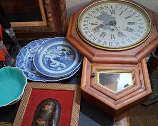 Clock is getting restored red date hand is coming soon .570 .00blueand white Chinese Porcelain 20each