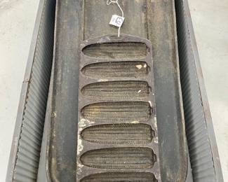 LOT #153  -  2-PCS CAST IRON LOT IN GALVANIZED PAN