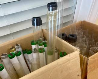 LOT # 080  -  3-BOX LOT OF 48" FLOURESCENT TUBES & COVERS